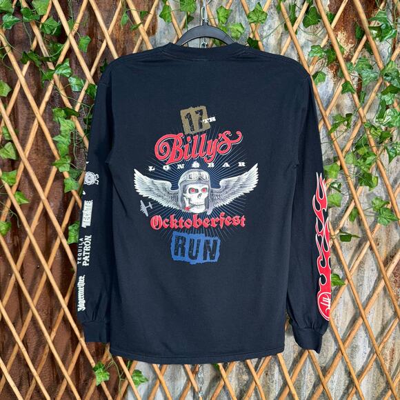 Vintage Y2K Billy’s long bar Oktoberfest  flame 00s LS shirt - Picture 1 of 4